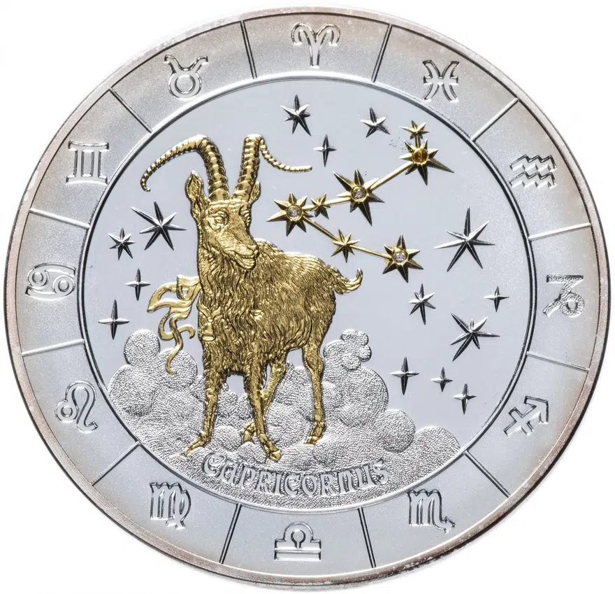 Руанда  1000 франков (francs) 2009 "Знаки зодиака - Козерог" с сертификатом