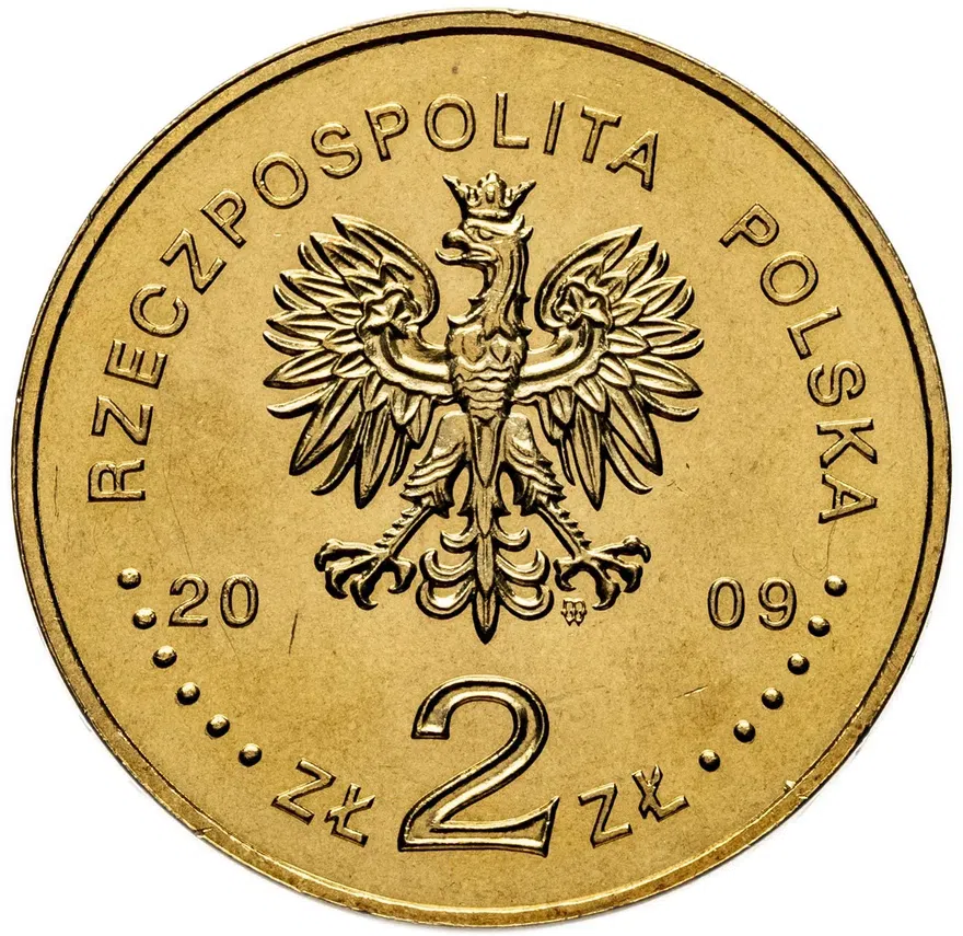 Польша 2 злотых (zlote) 2009  95 лет маршу Первой кадровой компании, реверс