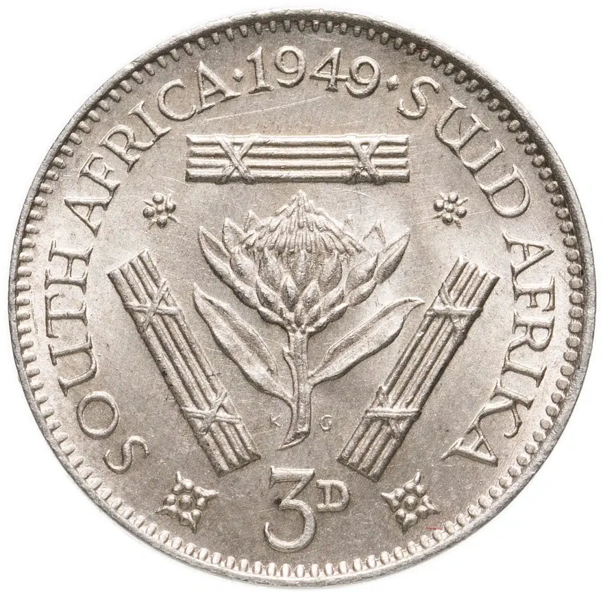 ЮАР 3 пенса (pence) 1949