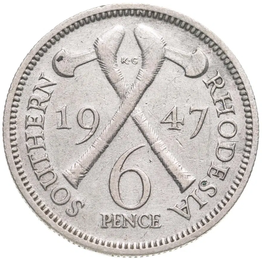 Южная Родезия 6 пенсов (pence) 1947
