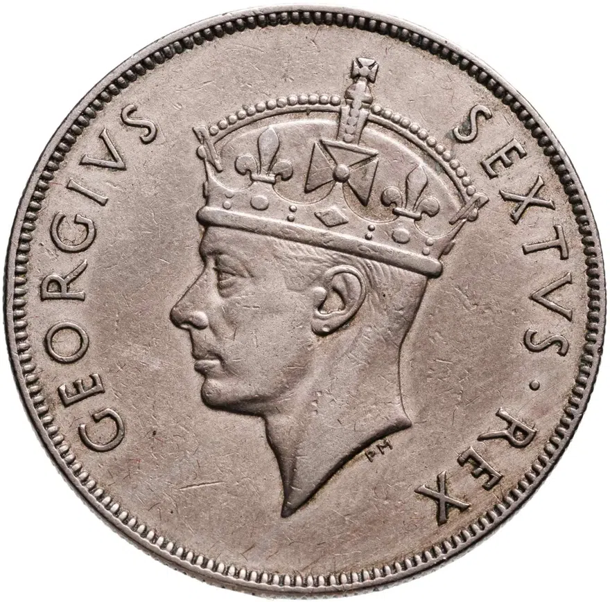 Британская Восточная Африка 1 шиллинг (shilling) 1949 Знак монетного двора: "H" - Хитон, Бирмингем, реверс