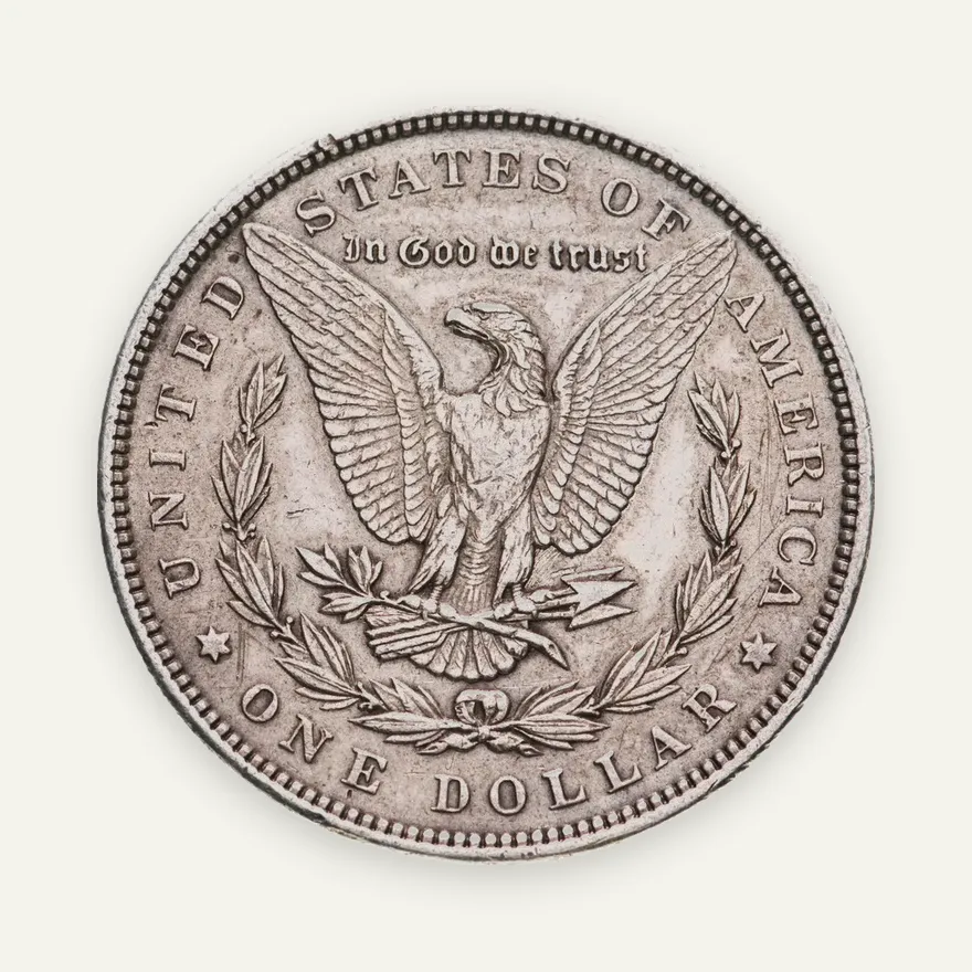 США 1 доллар (dollar) 1890 Доллар Моргана, без отметки монетного двора, реверс