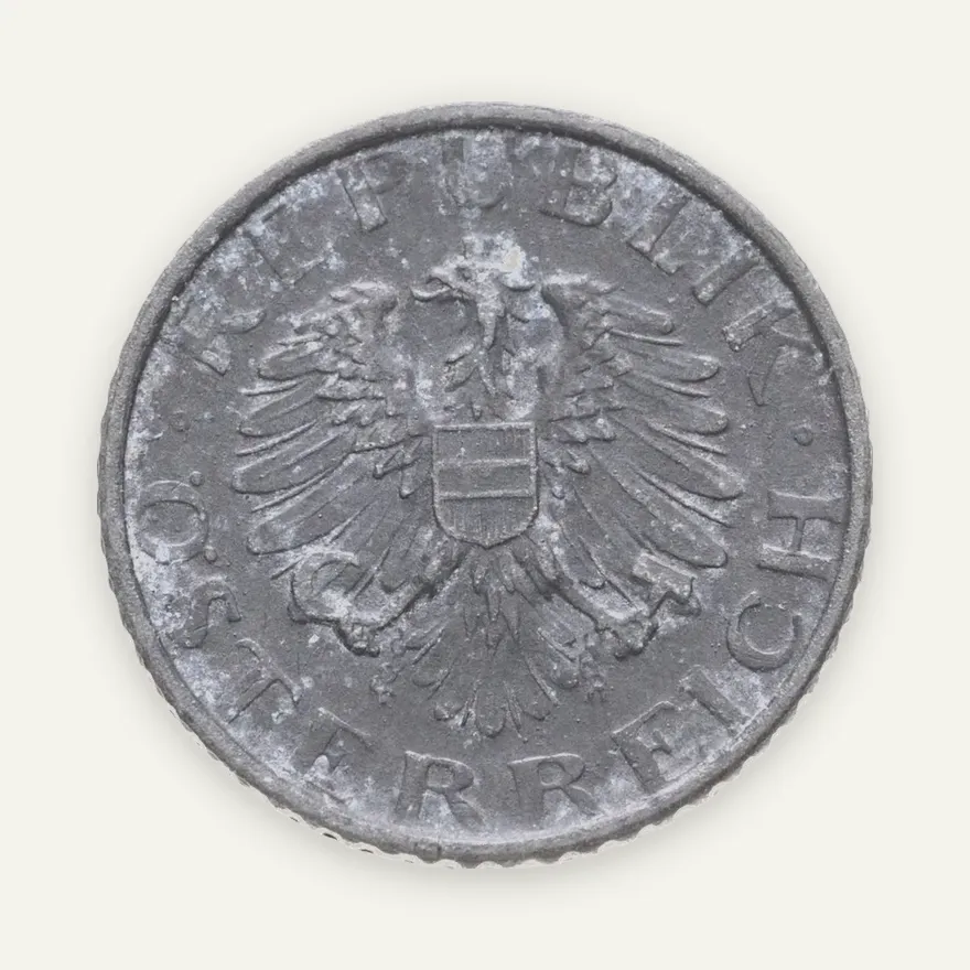 Австрия 5 грошей (groschen) 1948, реверс
