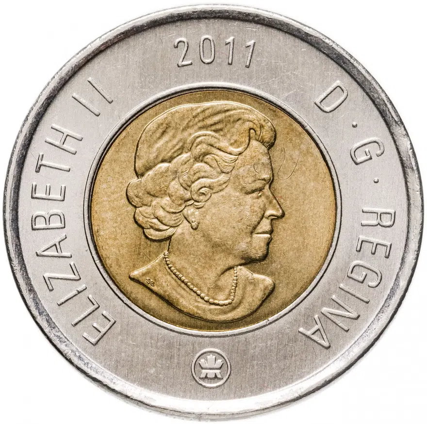 Канада 2 доллара (dollars) 2011, реверс