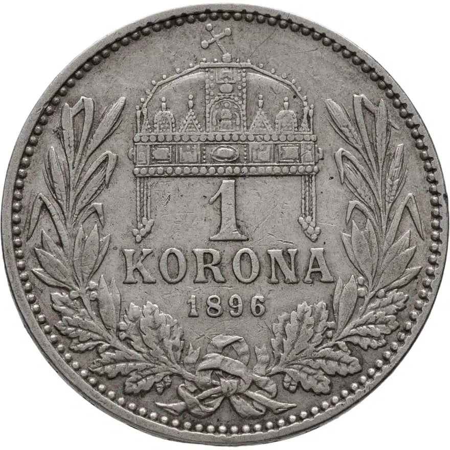 Венгрия 1 крона (crown) 1896, реверс