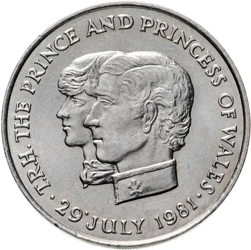 Маврикий 10 рупии (rupee) 1981  Свадьба принца Чарльза и леди Дианы