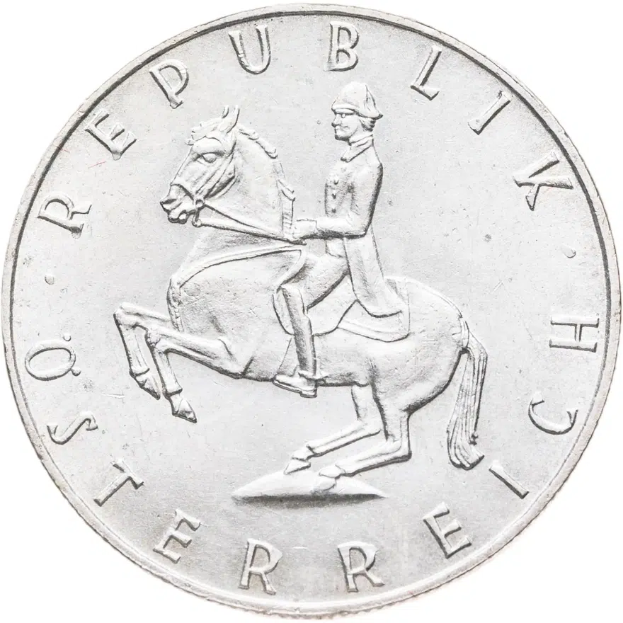 Австрия 5 шиллингов (shilling) 1960, реверс