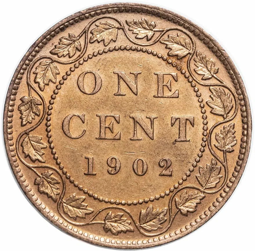 Канада 1 цент (cent) 1902, реверс