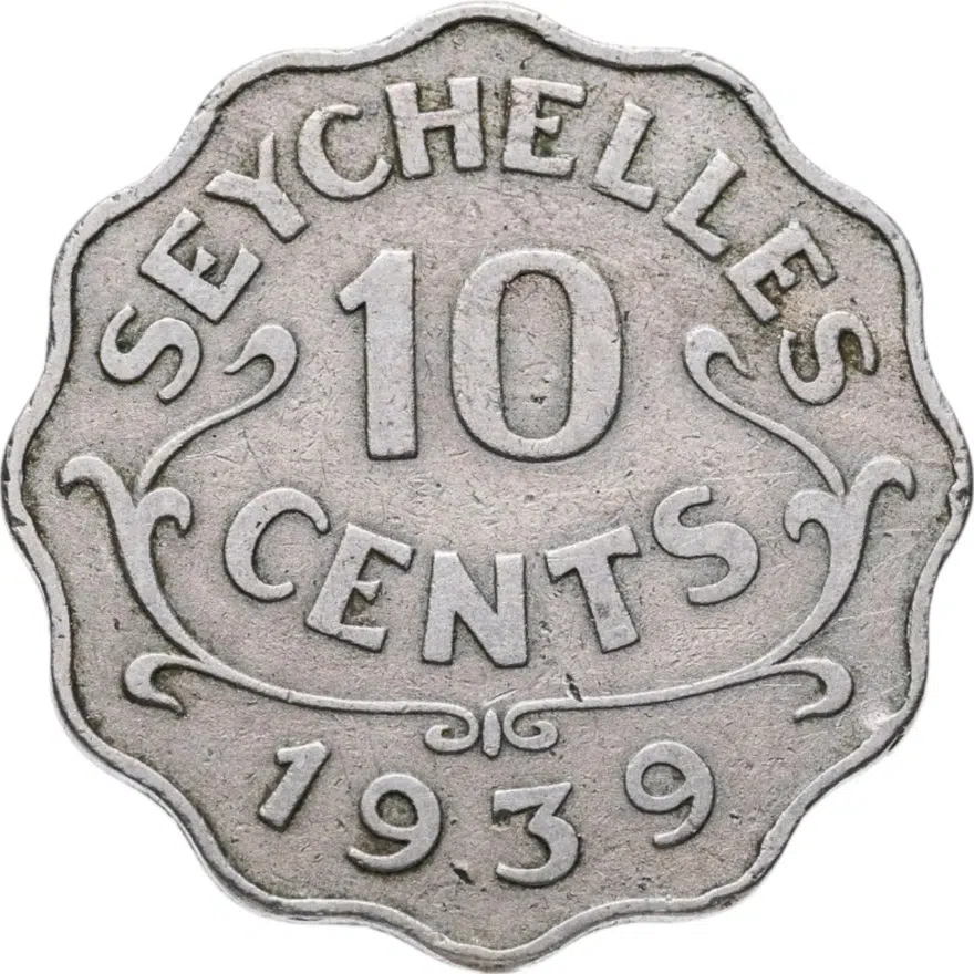 Сейшелы 10 центов (cents) 1943