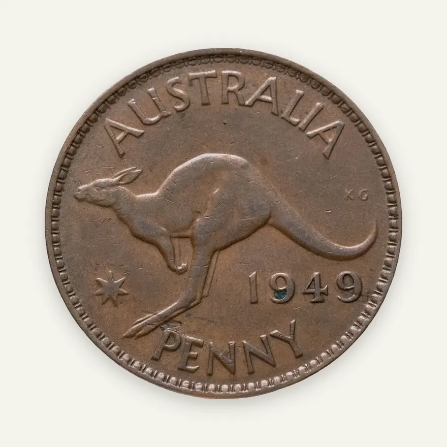 Австралия 1 пенни (penny) 1949, аверс