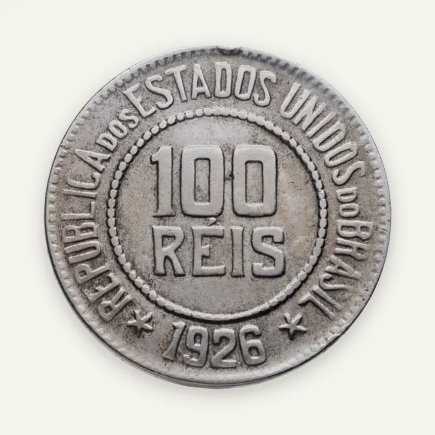 Бразилия 100 реалов (рейс, reis) 1926, реверс