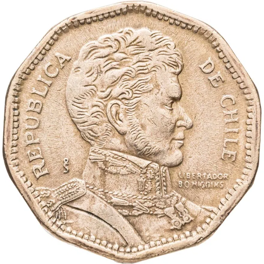 Чили 50 песо (pesos) 1999, реверс