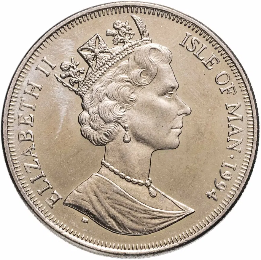 Остров Мэн 1 крона (crown) 1994  Заповедник планета Земля - Кенгуру, реверс