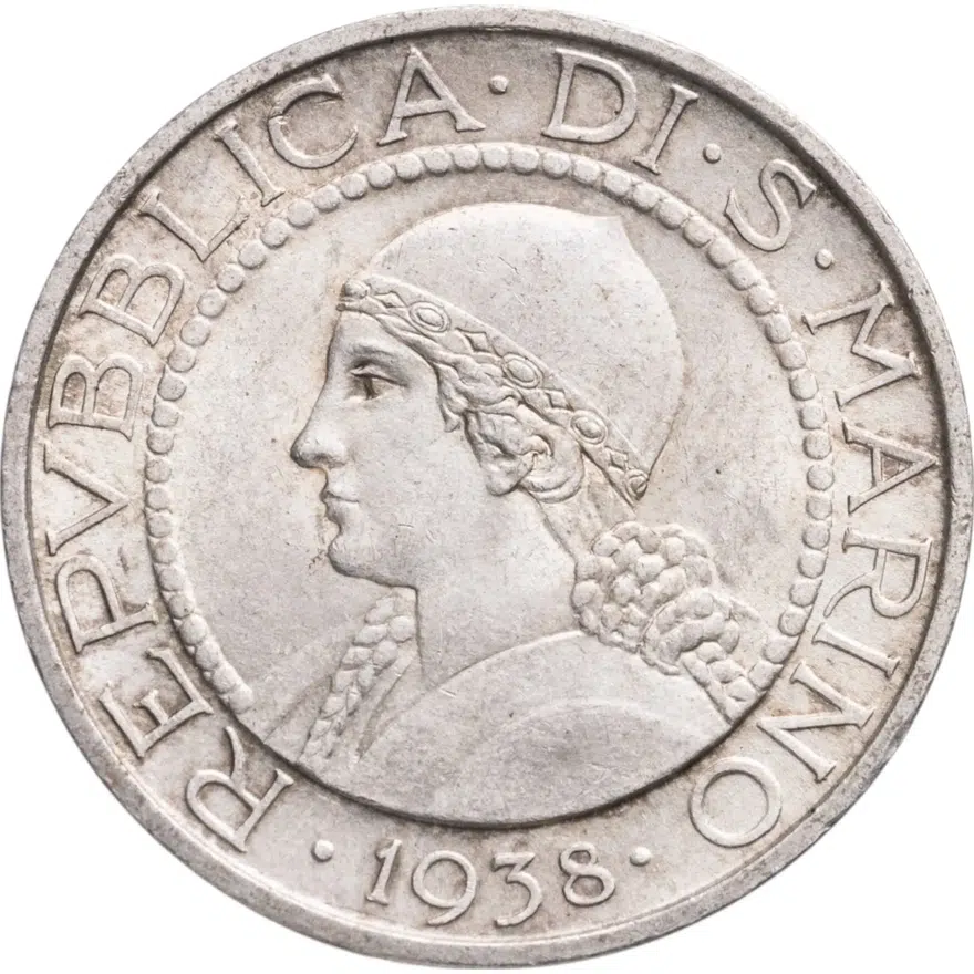 Сан-Марино 5 лир (lire) 1938
