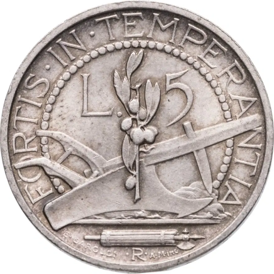 Сан-Марино 5 лир (lire) 1938, реверс