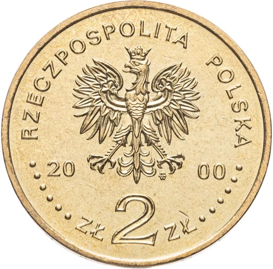 Польша 2 злотых (zlote) 2000  30 лет со дня Декабрьских событий 1970 года, аверс