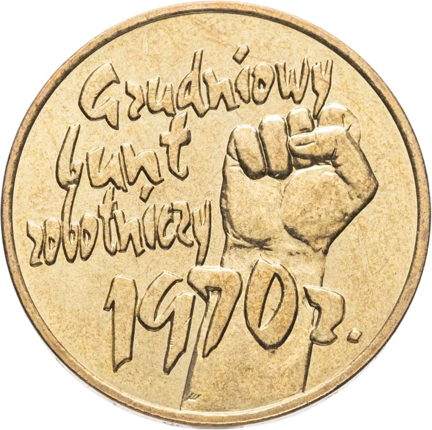 Польша 2 злотых (zlote) 2000  30 лет со дня Декабрьских событий 1970 года, реверс