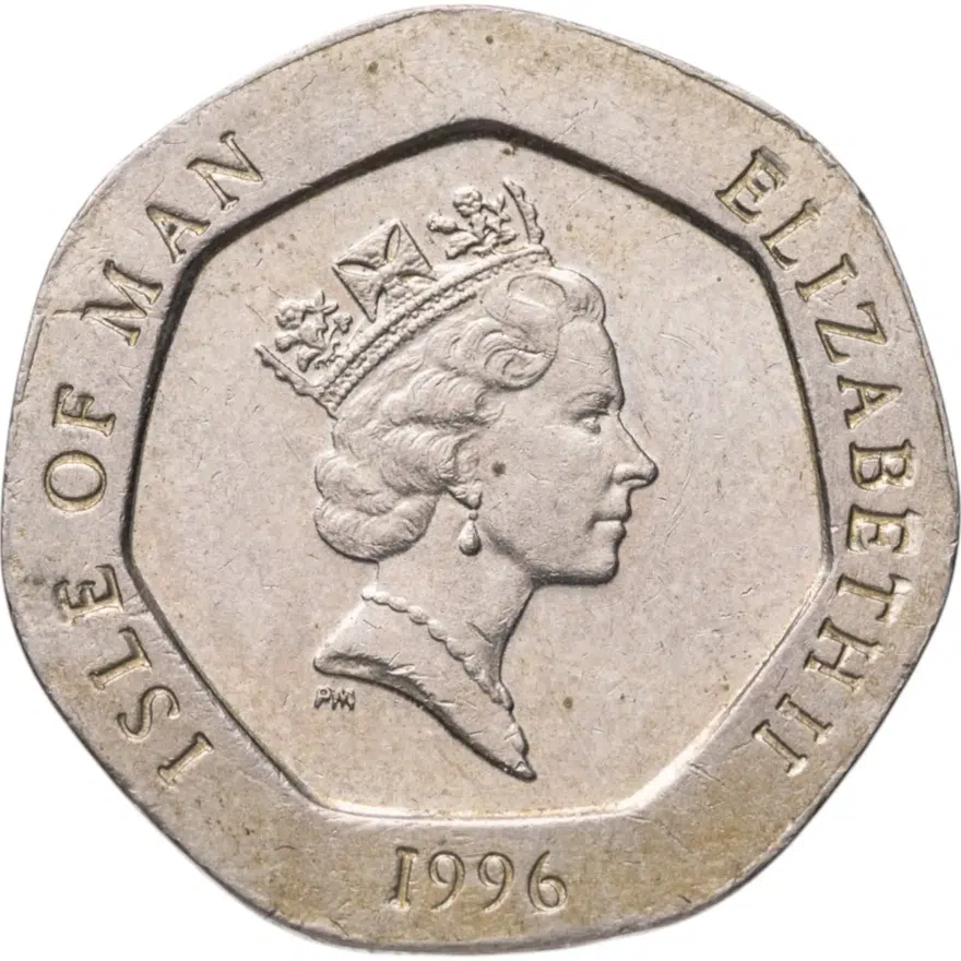 Остров Мэн 20 пенсов (pence) 1996, реверс