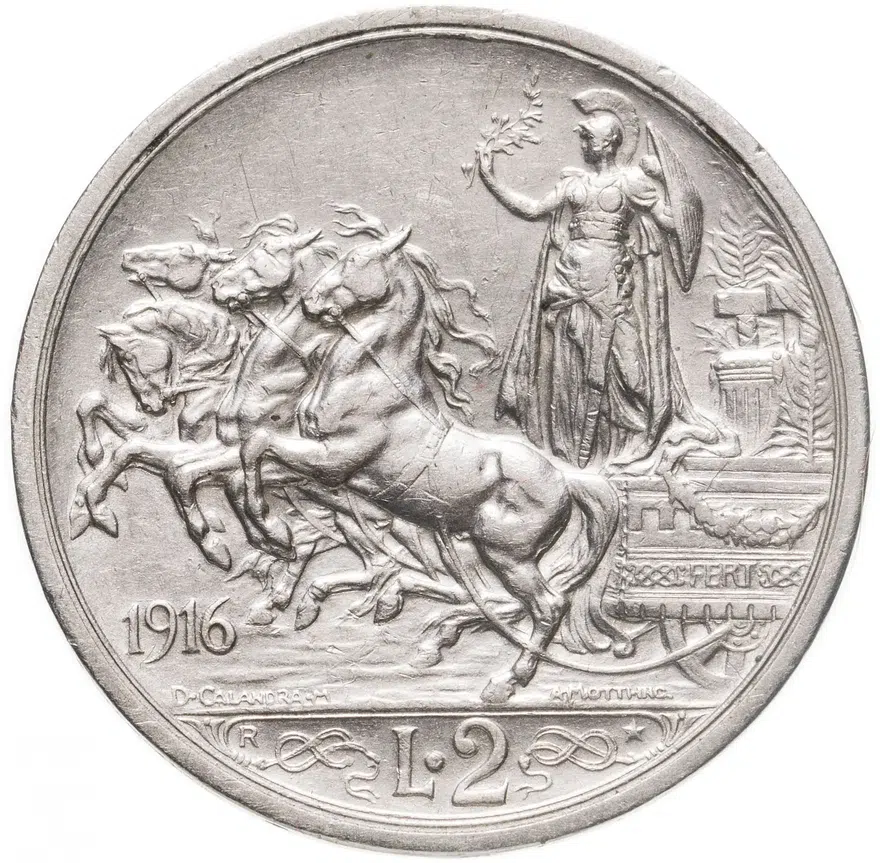 Италия 2 лиры 1916