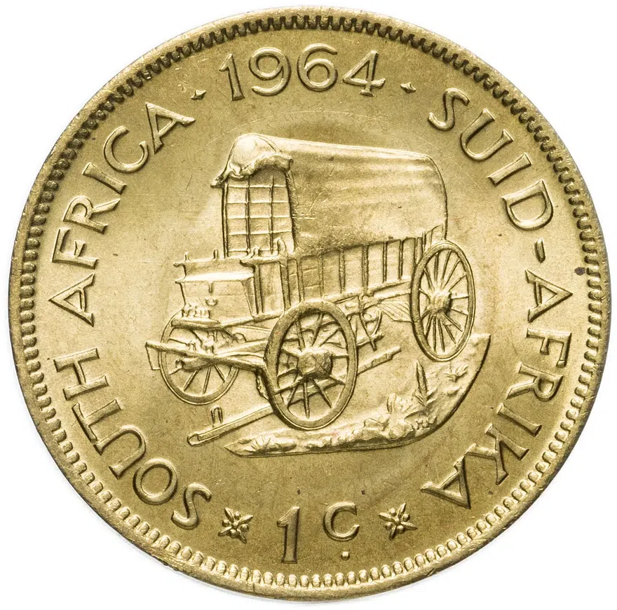ЮАР 1 цент (cent) 1964, реверс