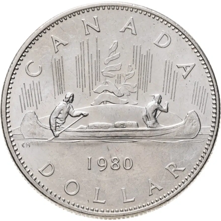 Канада 1 доллар (dollar) 1980, аверс