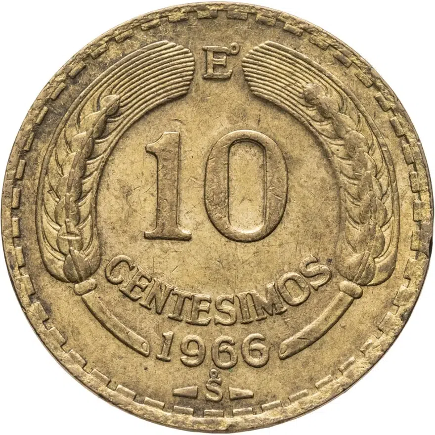 Чили 10 сентесимо (centesimos) 1966