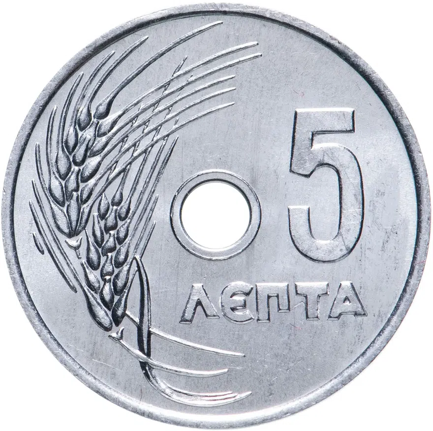 Греция 5 лепт 1954, аверс