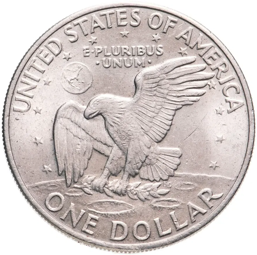 США 1 доллар (dollar) 1972  доллар Эйзенхауэра без обозначения монетного двора