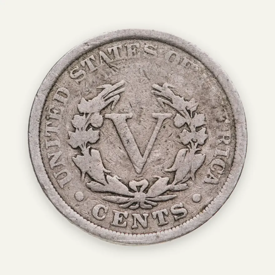 США 5 центов (cents) 1902  Liberty Nickel, реверс