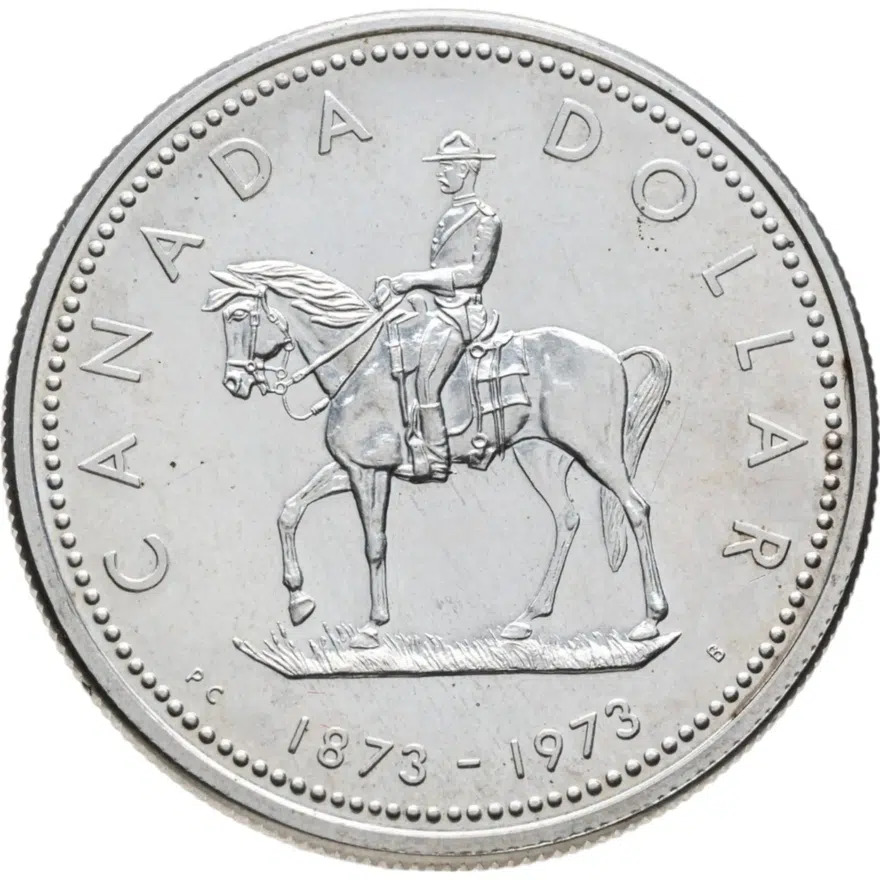 Канада 1 доллар (dollar) 1973  100-летие Королевской Конной Полиции