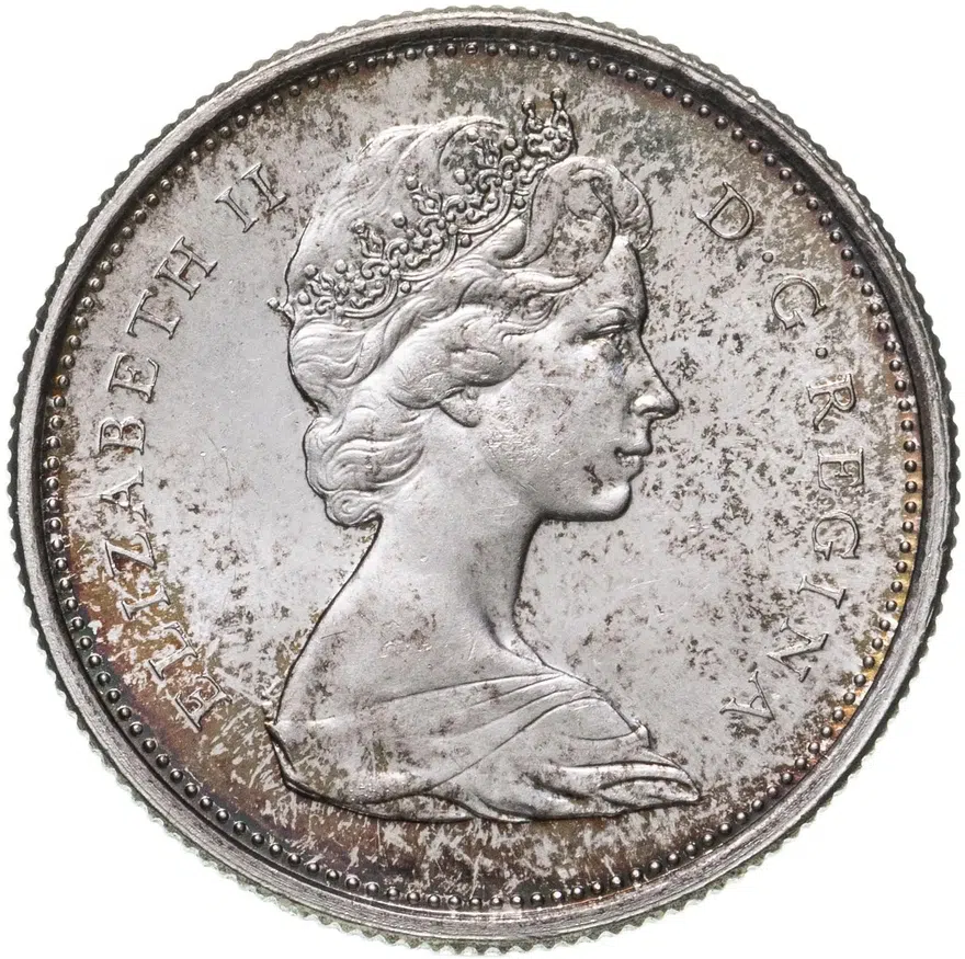 Канада 25 центов (квотер, cents) 1967 "100 лет Конфедерации", реверс