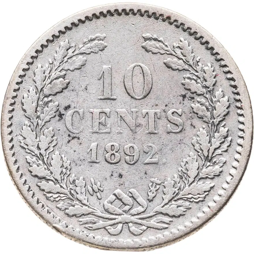 Нидерланды 10 центов (cents) 1892