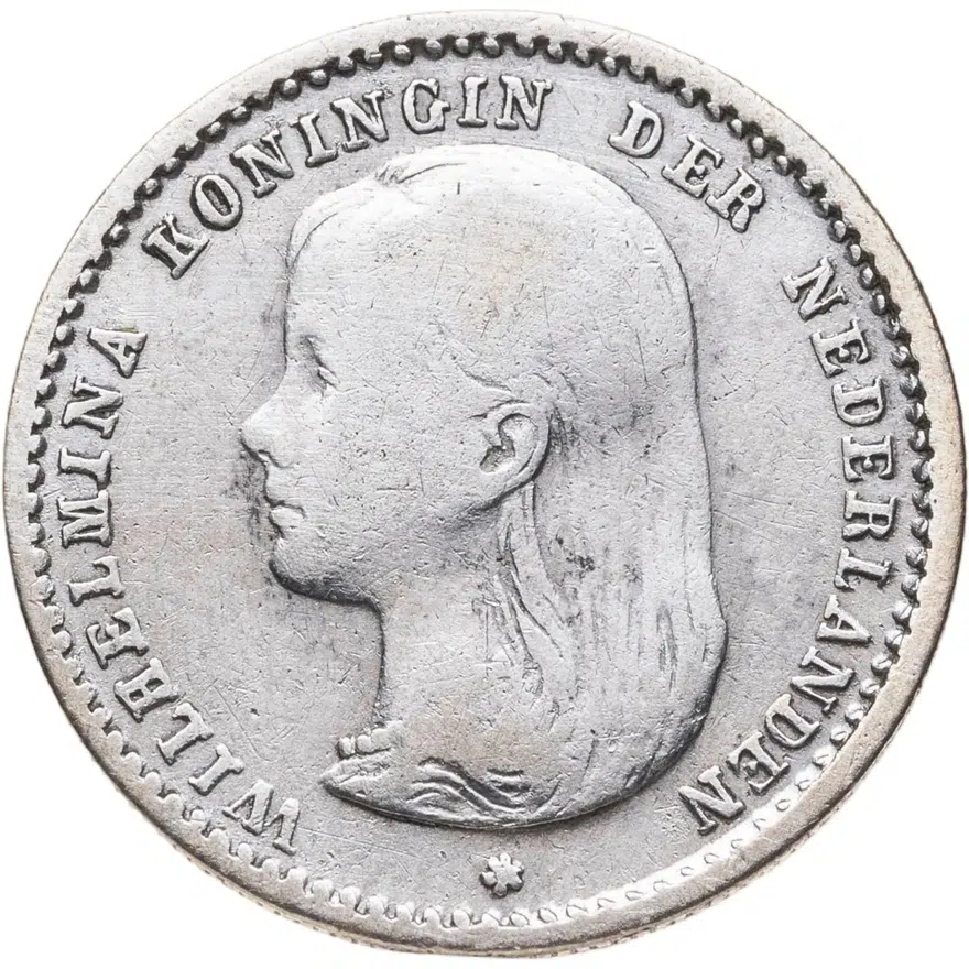 Нидерланды 10 центов (cents) 1892, реверс