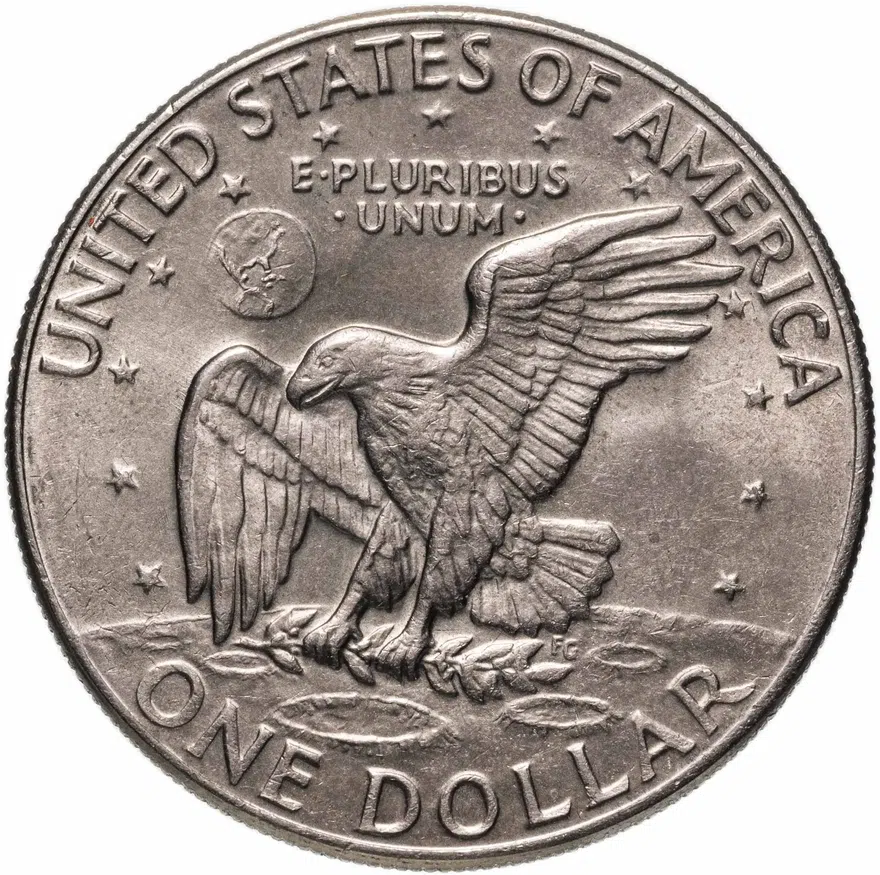 США 1 доллар (dollar) 1974 знак монетного двора "D" - Денвер, реверс
