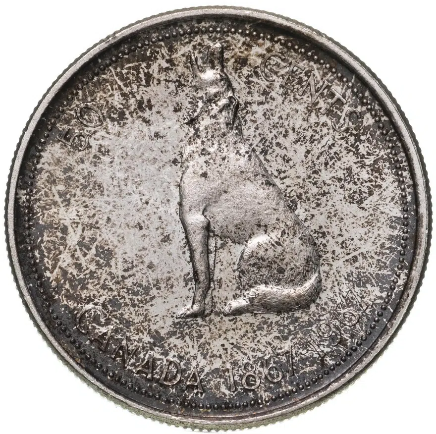 Канада 50 центов (cents) 1967  100 лет Конфедерации Канада