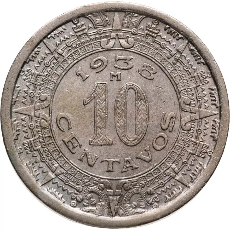 Мексика 10 сентаво (centavos) 1938