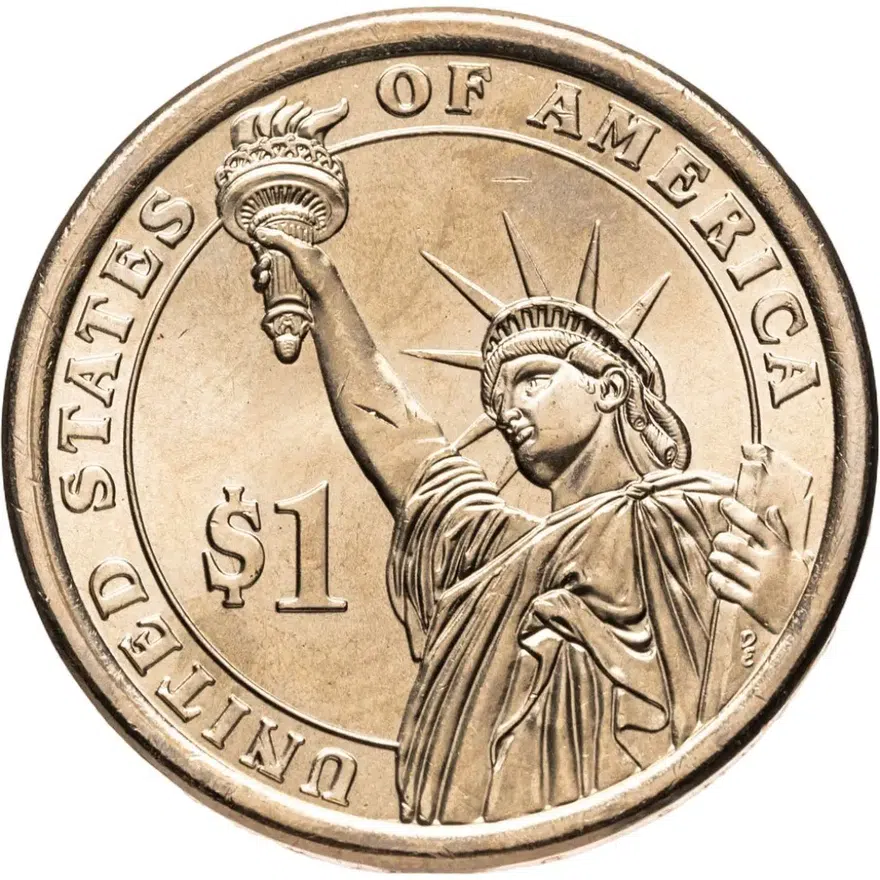 США 1 доллар (dollar) 2016 D Президент США - Джеральд Форд (1974–1977) знак монетного двора: "D" - Денвер, реверс
