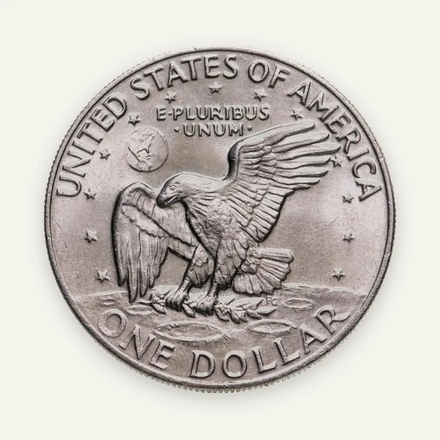 США 1 доллар  (dollar) 1977 Эйзенхауэр, без знака монетного двора (P), реверс