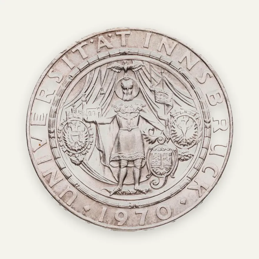 Австрия 50 шиллингов (shilling) 1970  300 лет Инсбрукскому университету