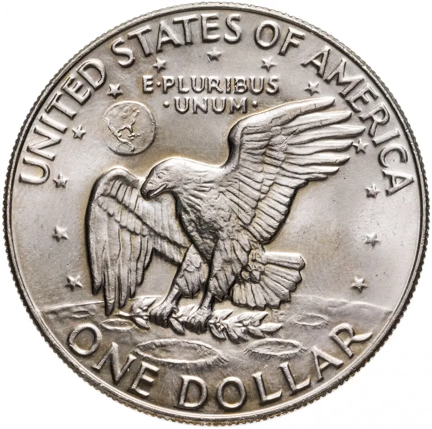 США 1 доллар (dollar) 1978 D доллар Эйзенхауэра знак монетного двора "D" - Денвер, реверс