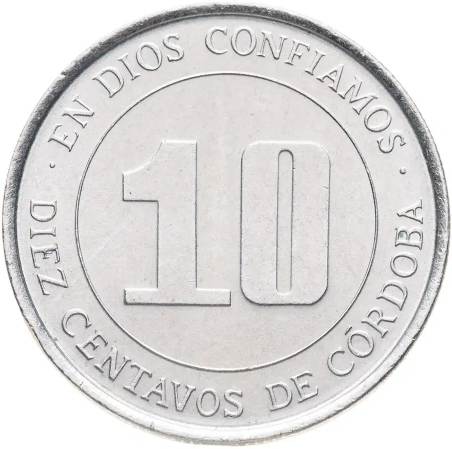 Никарагуа 10 сентаво (centavos) 1978, реверс