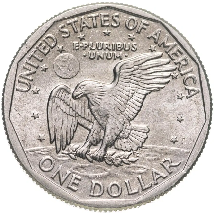 США 1 доллар (dollar) 1979 P доллар Сьюзен Энтони знак монетного двора "P" - Филадельфия, реверс