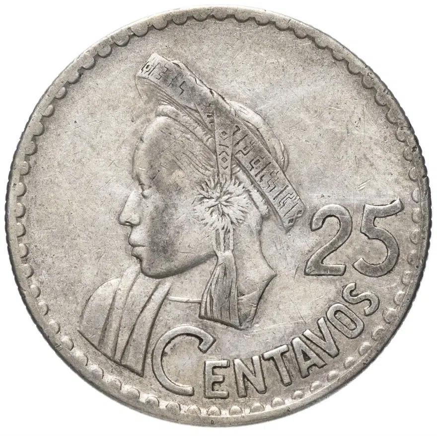 Гватемала 25 сентаво (centavos) 1960