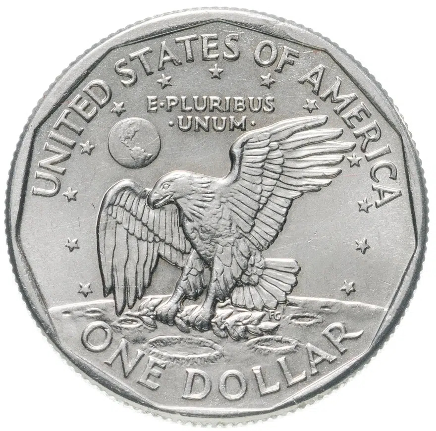 США 1 доллар (dollar) 1999 P доллар Сьюзен Энтони знак монетного двора "P" - Филадельфия, реверс