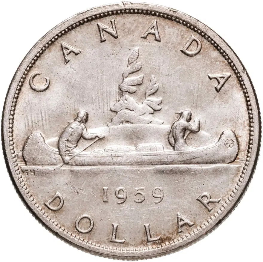 Канада 1 доллар (dollar) 1959, реверс