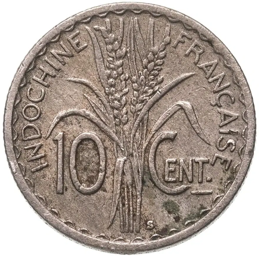 Французский Индокитай 10 сантимов (centimes) 1941, реверс