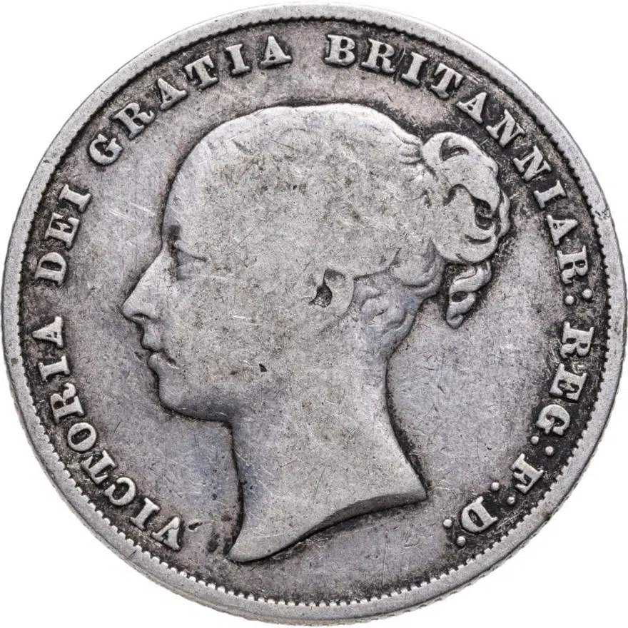Великобритания 1 шиллинг (shilling) 1858