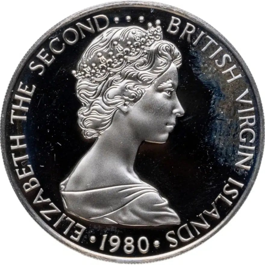 Британские Виргинские острова 5 центов (cents) 1980, реверс