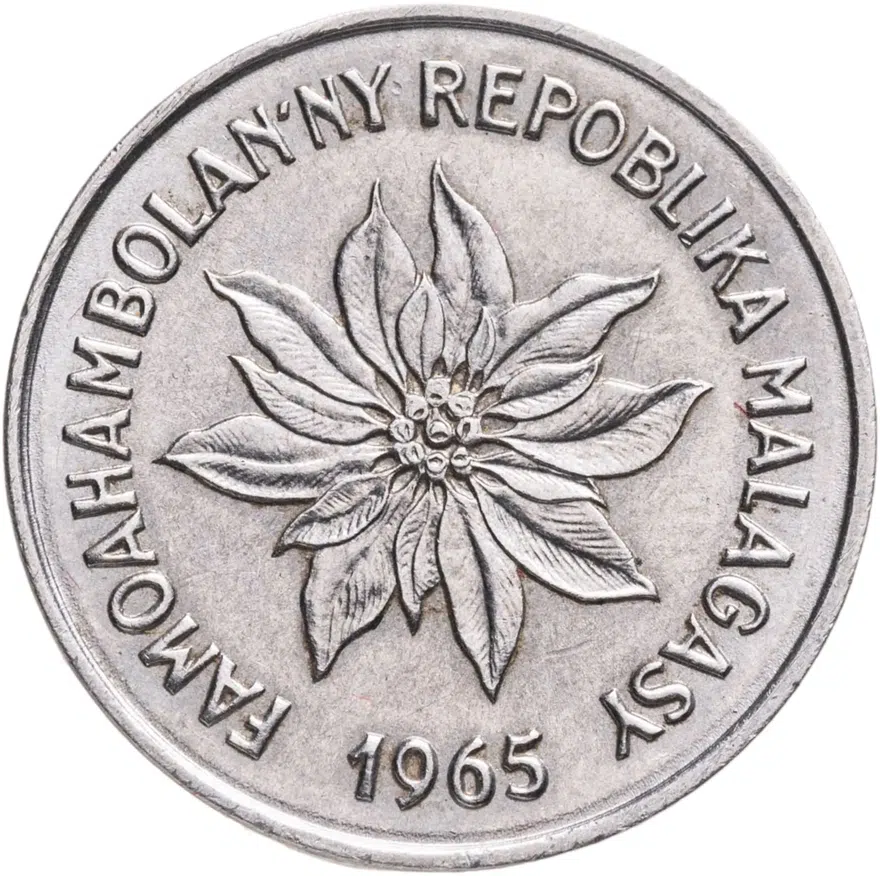 Мадагаскар 2 франка (francs) 1965, реверс