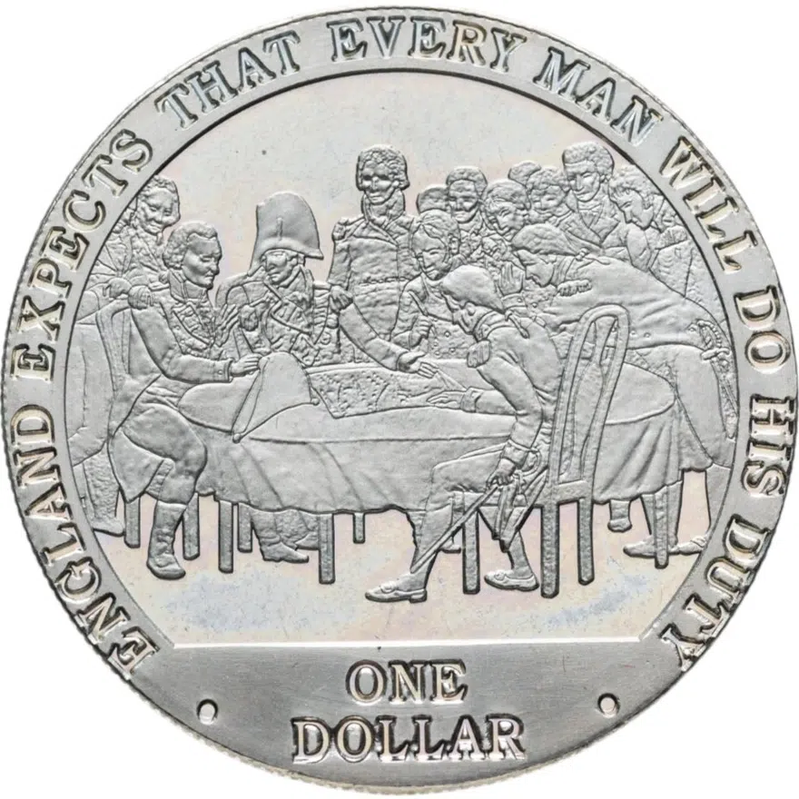 Острова Кука 1 доллар (dollar) 2007 Англия ждёт, что каждый выполнит свой долг - Военный совет